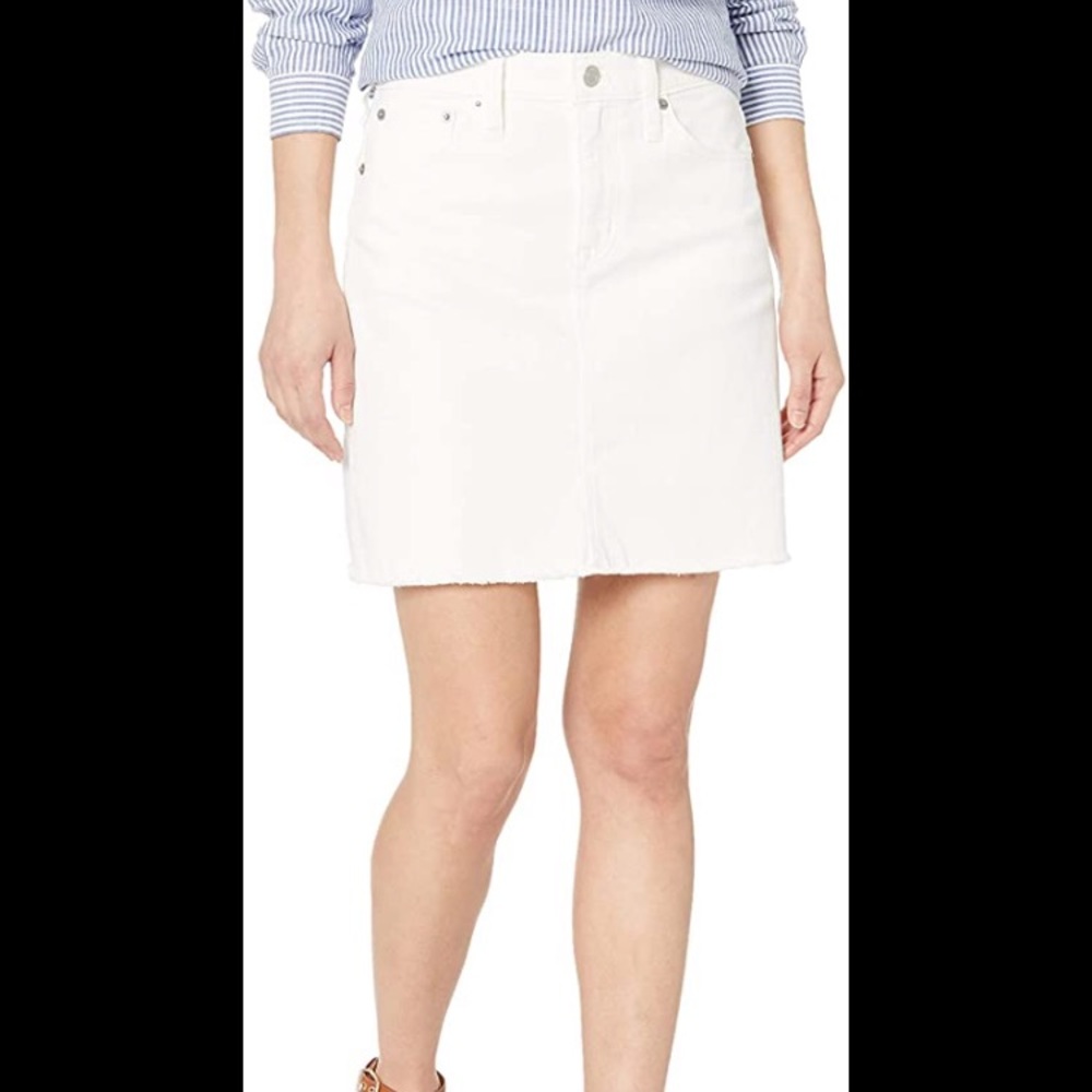 J Crew Trademark White Denim Skirt